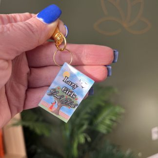 Mini Book Keychain - Lazy Girls Book Club - Nature