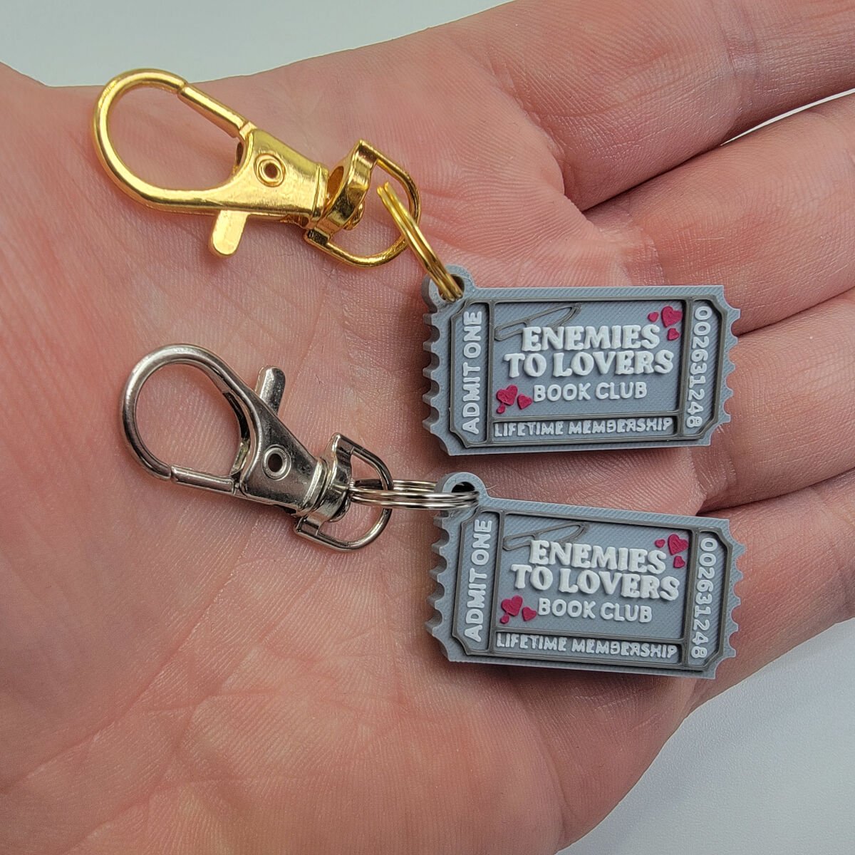Keychain - Enemies to Lovers Book Club Ticket - Image 2