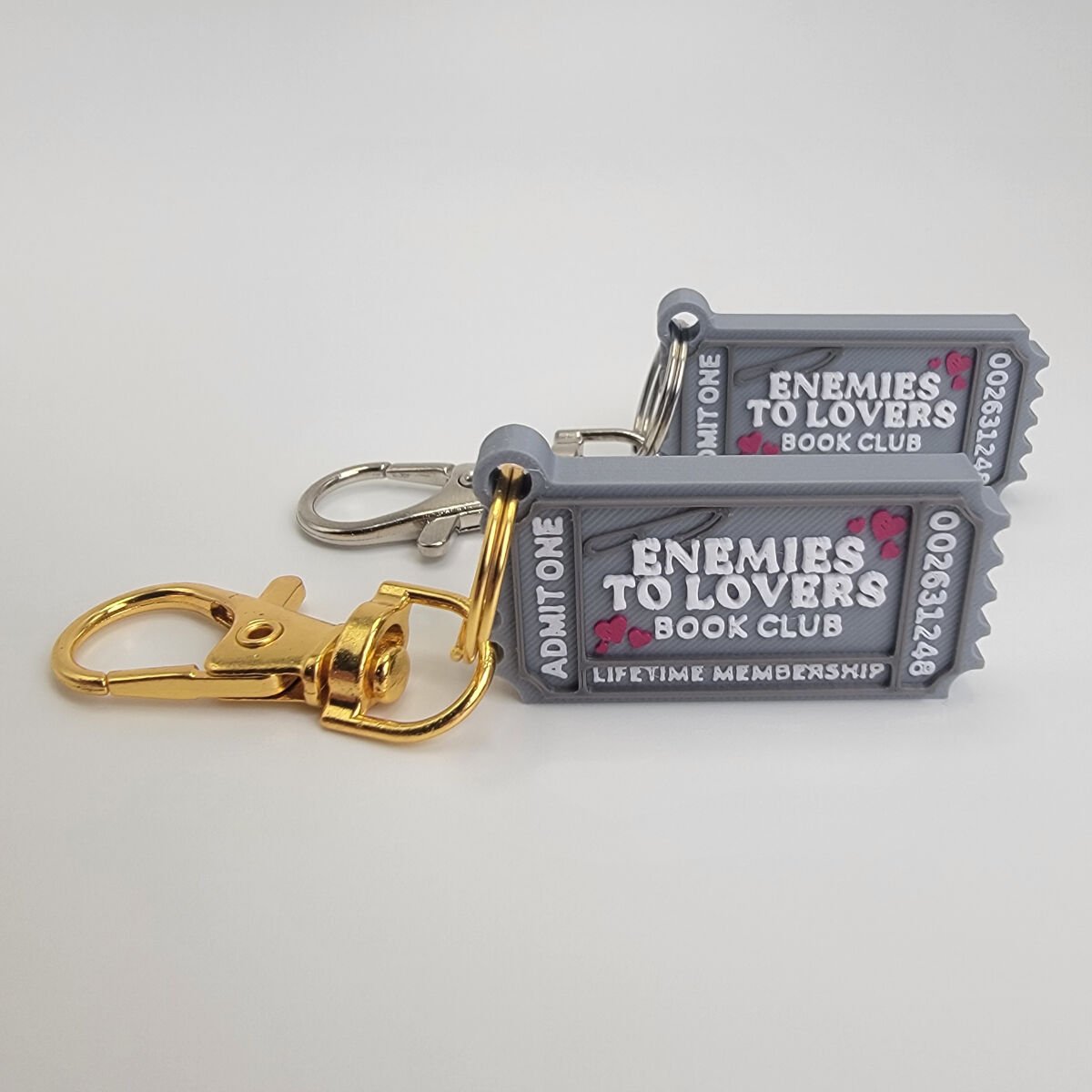Keychain - Enemies to Lovers Book Club Ticket