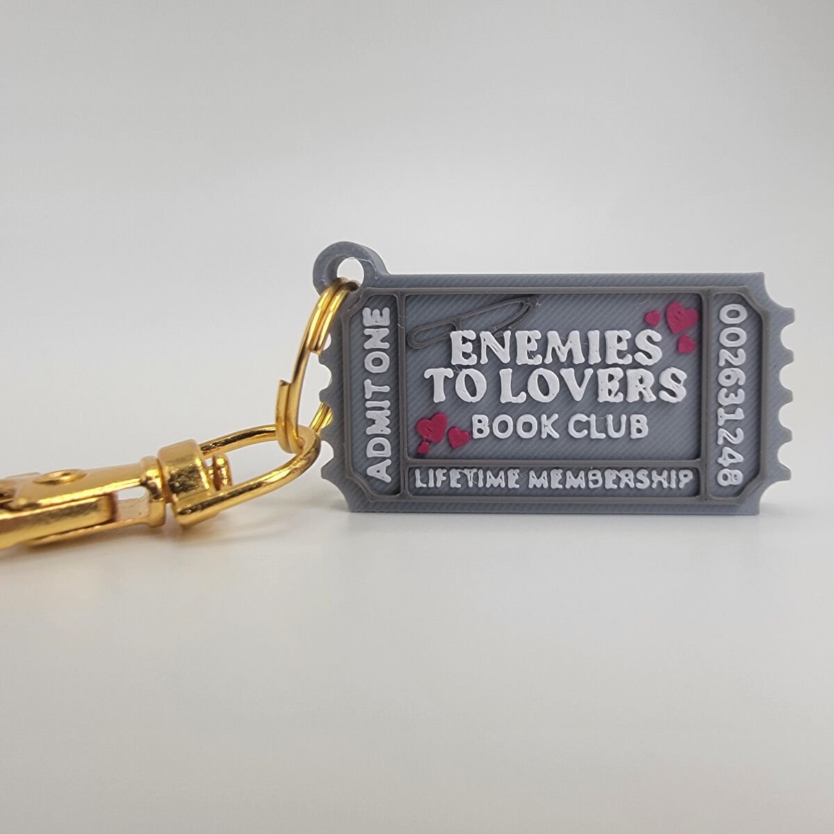 Keychain - Enemies to Lovers Book Club Ticket - Image 4